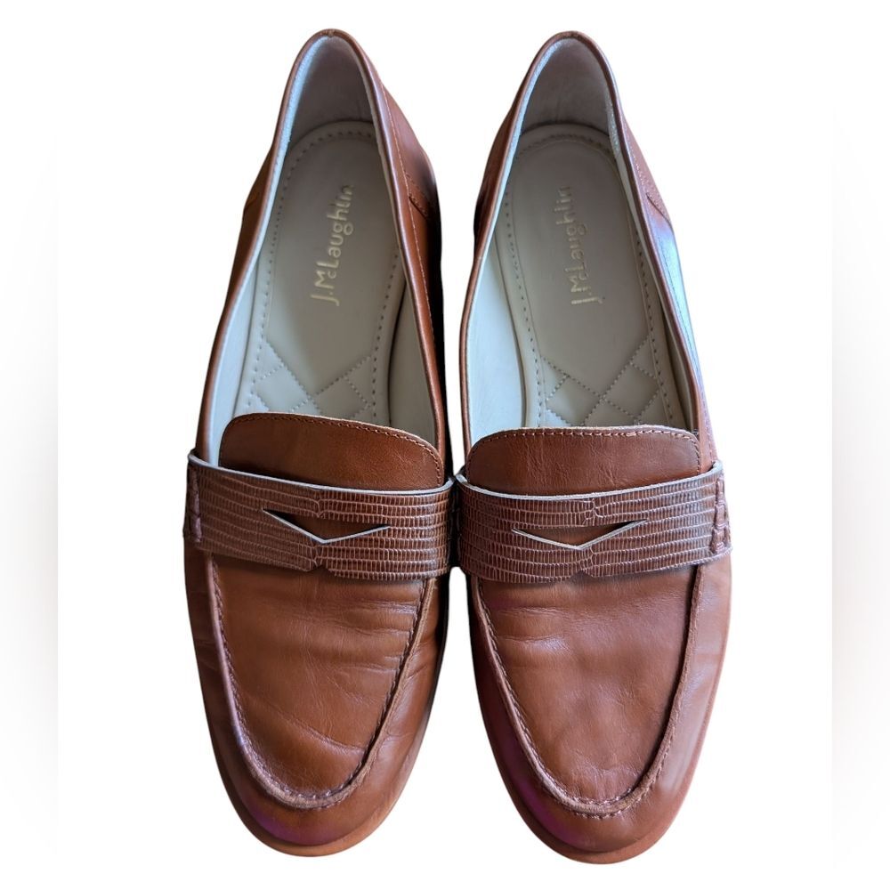 J. Mclaughlin Concetta Brown Leather Loafers sz 7